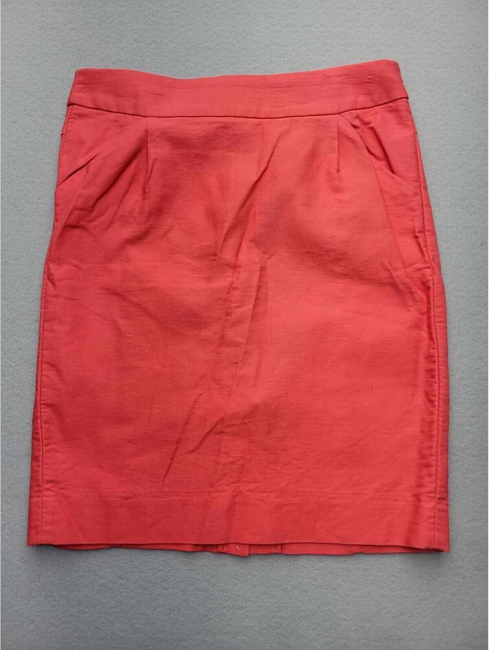 J.Crew Women's Skirt Size 8 Red Mini Pencil Solid Knit Pockets